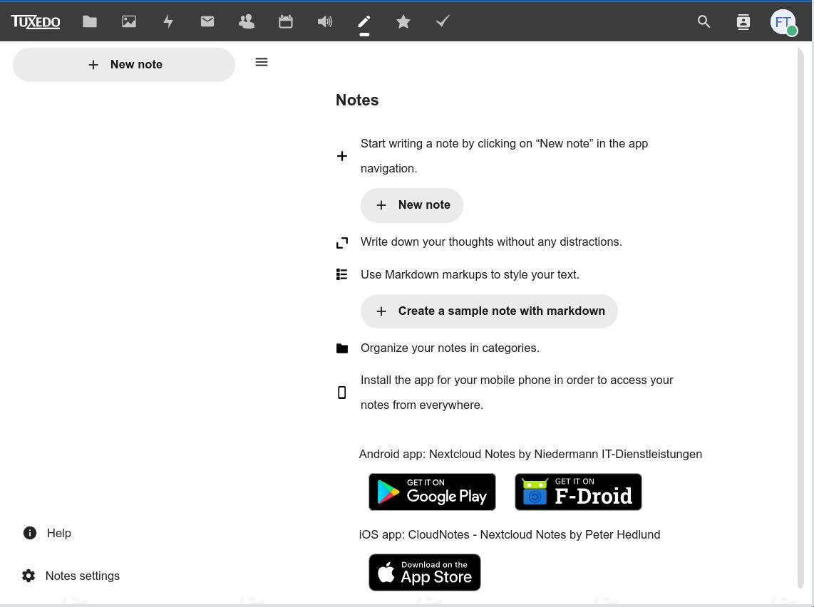 A simple notes app that syncs with Nextclouds mobile apps