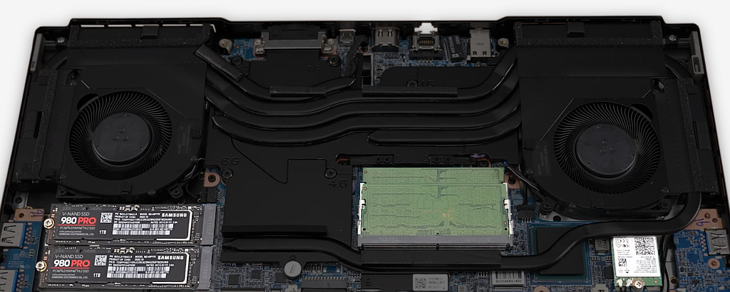 TUXEDO Stellaris 16 RAM and SSD location